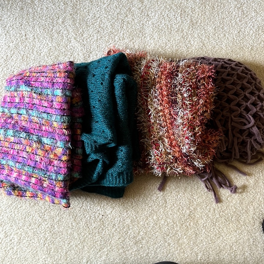 Variety of winter scarves- good condition- total of 4 all infinity style